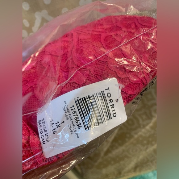 NWT Candy Pink Ruffle Top - Picture 7 of 9